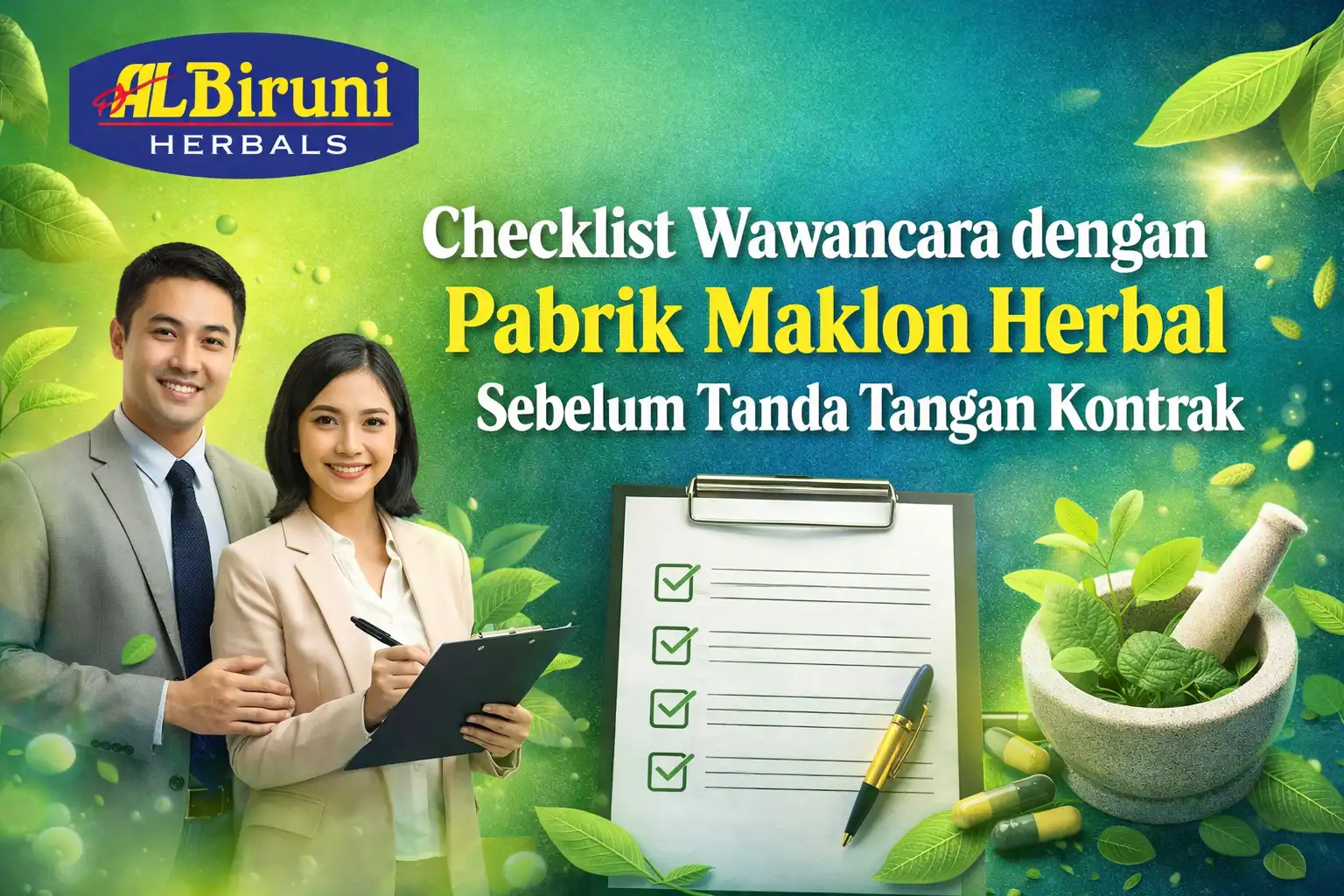 Checklist Wawancara dengan Pabrik Maklon Herbal Sebelum Tanda Tangan Kontrak.